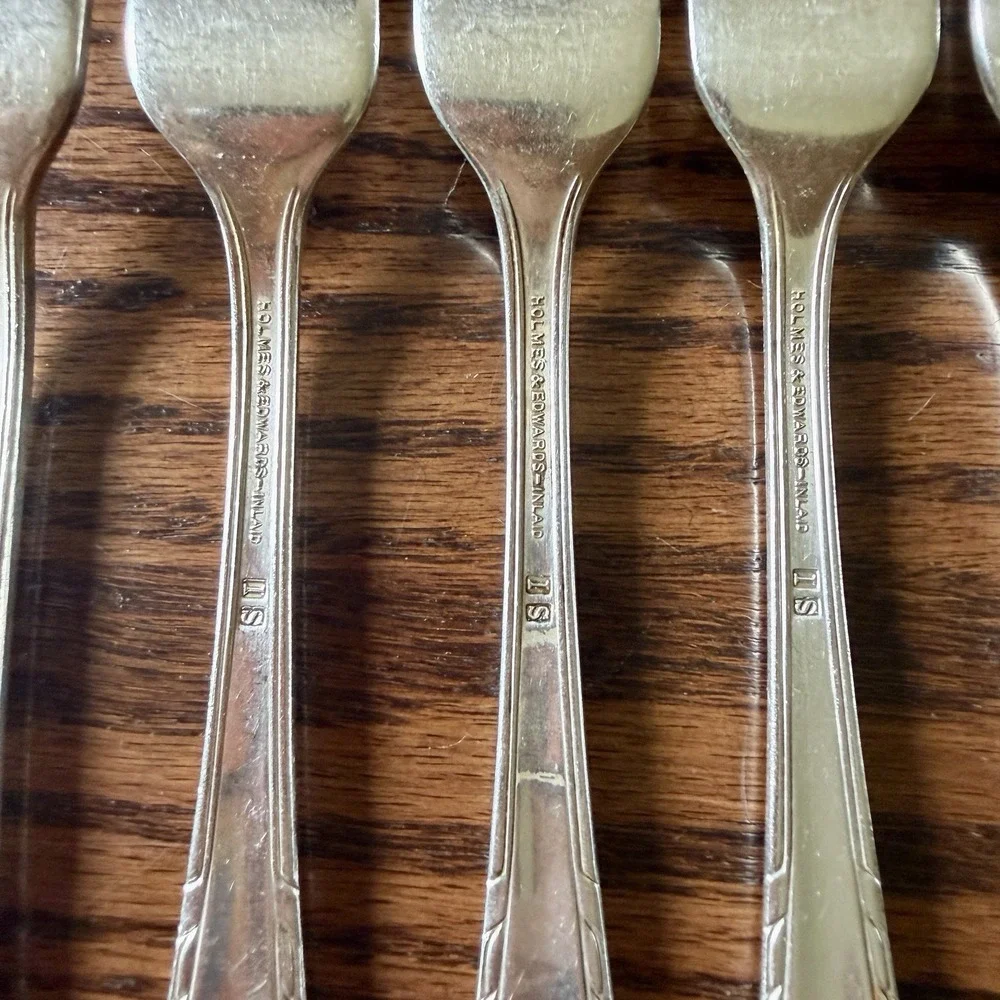 Vtg HOLMES & EDWARDS 1932 Masterpiece Silverplate Dinner Forks Set‎ Of 5